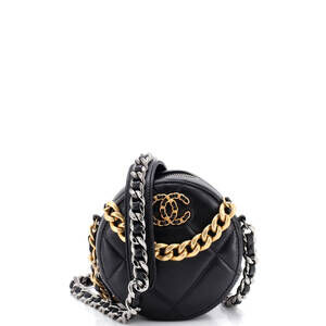 Chanel 19 Round Clutch With Chain #222695C24B